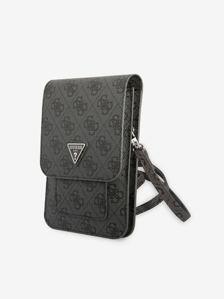 Guess Guess PU 4G Triangle Logo Phone Bag Negru