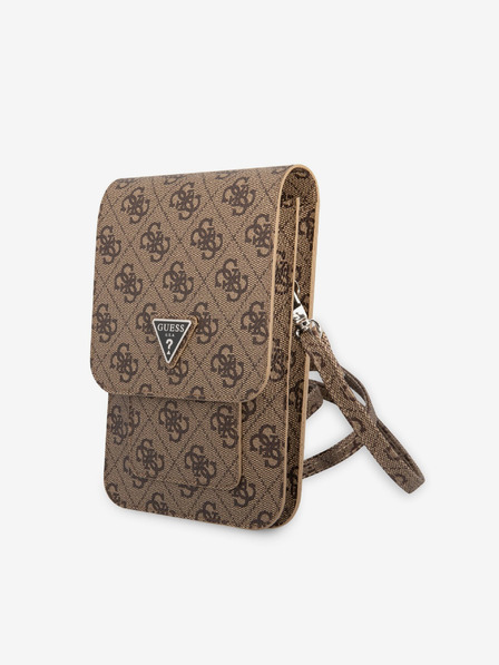 Guess Guess PU 4G Triangle Logo Phone Bag Maro