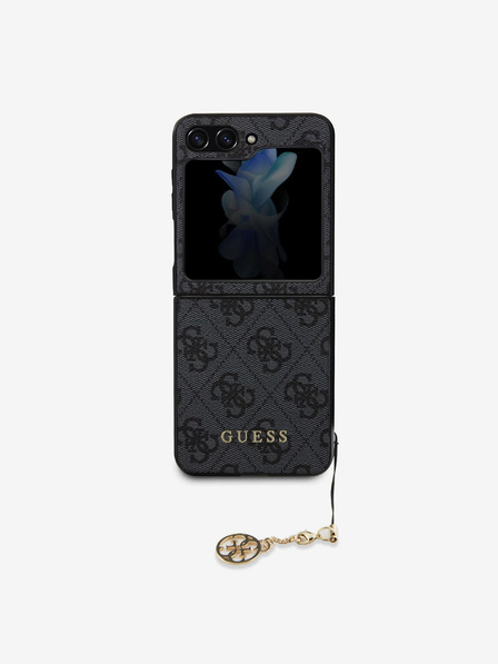 Guess 4G Charm Zadní Kryt pro Samsung Galaxy Z Flip 5 Grey Carcasa de telefon