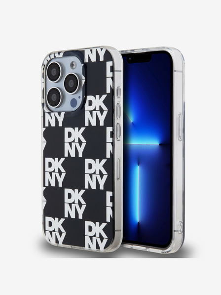 DKNY PC/TPU Checkered Pattern Back Cover pentru iPhone 15 Pro Max negru DKNY