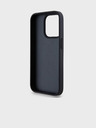 DKNY PU Leather Repeat Pattern Tonal Stripe Back Cover pentru iPhone 14 Pro Max negru DKNY