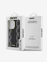 DKNY PU piele Checkered Pattern Magsafe Back Cover pentru iPhone 15 Pro Max negru DKNY