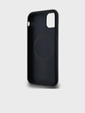 DKNY Piele PU Repeat Pattern Stack Logo Magsafe Back Cover pentru iPhone 11 negru DKNY