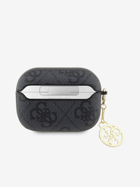 Guess Guess 4G Script PC/PU Charm Carcasă pentru AirPods Pro 2 Negru