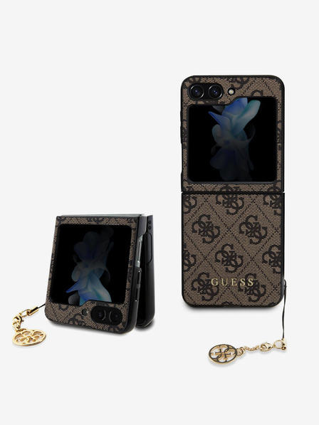 Guess Guess 4G Charm Back Cover pentru Samsung Galaxy Z Flip 5 Brown