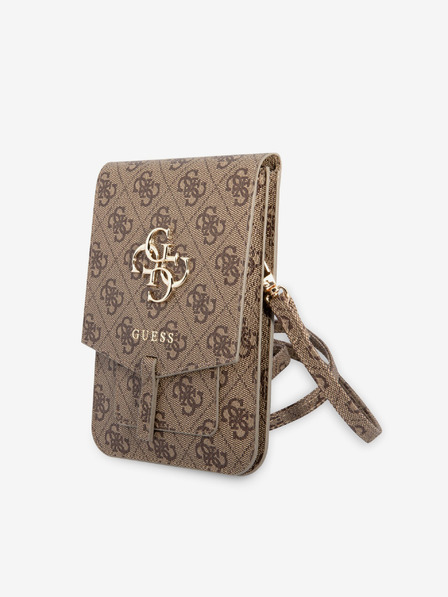 Guess Geantă pentru telefon Guess PU 4G Metal Logo maro