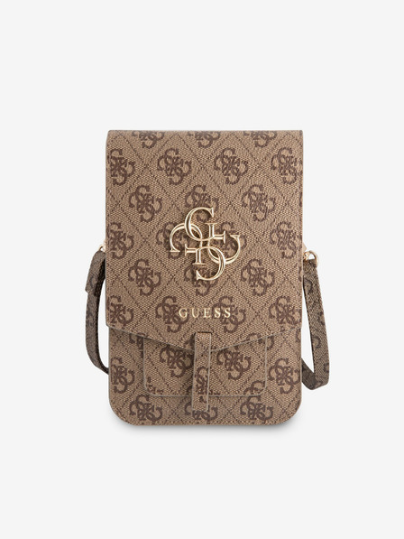 Guess Geantă pentru telefon Guess PU 4G Metal Logo maro