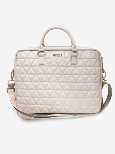 Guess Geantă Guess matlasată pentru notebook 15 Pink"