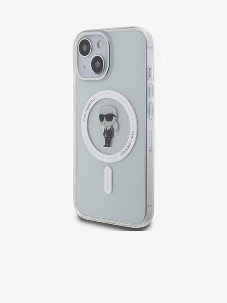 Karl Lagerfeld IML Ikonik MagSafe Back Cover pentru iPhone 15 Transparent Karl Lagerfeld