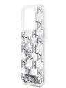 Karl Lagerfeld Liquid Glitter Monogram Gradient Back Cover pentru iPhone 15 Pro Max Alb Karl Lagerfeld