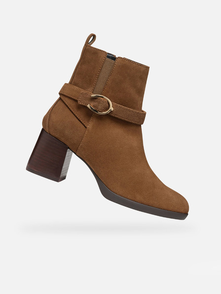 Geox Cizme de gleznă maro pentru femei Geox Walk Pleasure 55