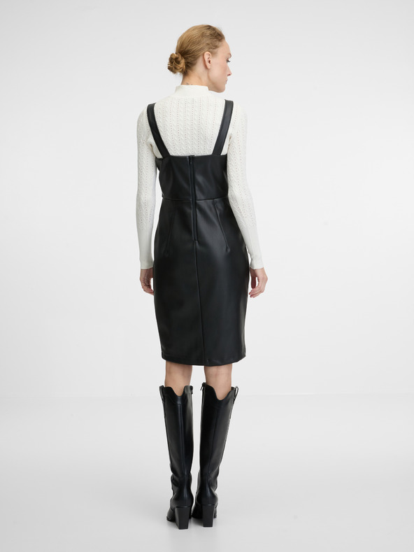 Orsay Rochie neagră de damă fără mâneci până la genunchi ORSAY