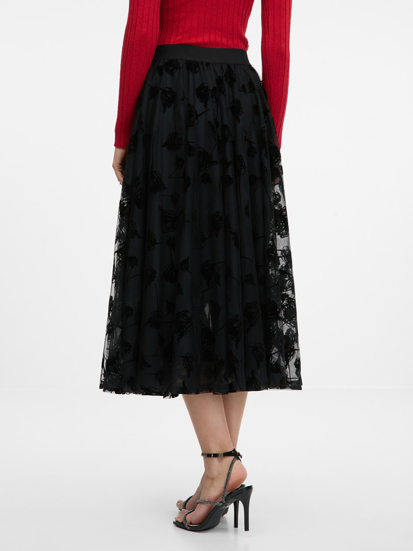 Orsay Fustă midi neagră pentru femei ORSAY