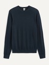 Celio Pulover de bază din lână albastru închis Celio Semerirond