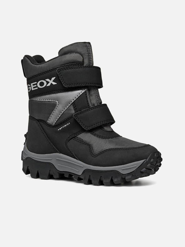 Geox Botine negre pentru băieți Geox Himalaya B ABX