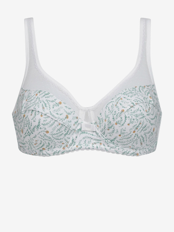 DIM Sutien floral alb pentru femei DIM Generous