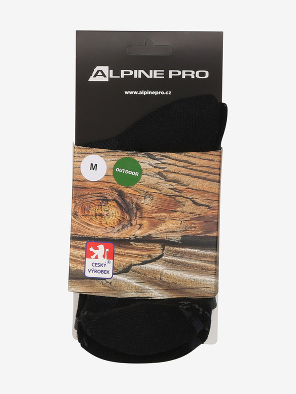 ALPINE PRO Șosete sport cu tratament antibacterian ALPINE PRO KEROWE negru