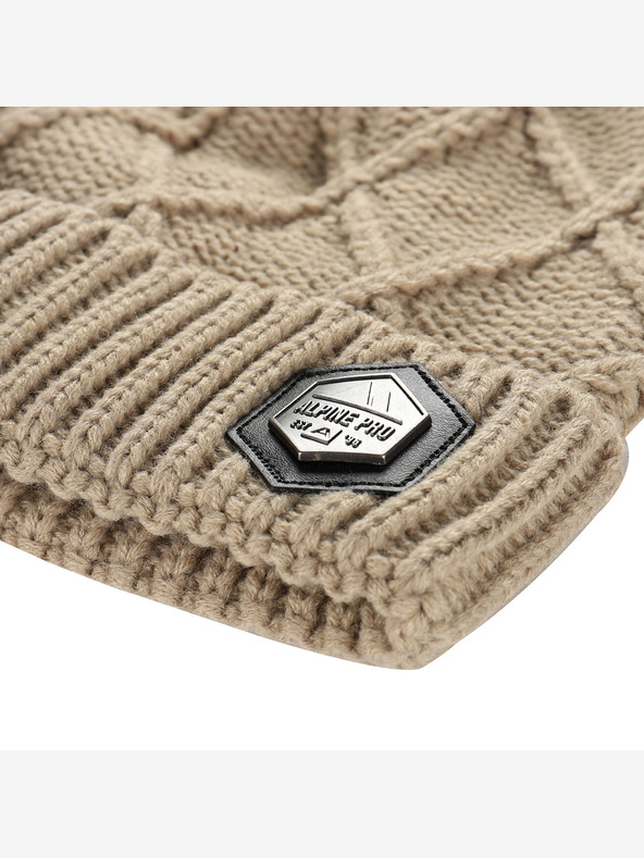 ALPINE PRO Pălărie de iarnă cu pompon ALPINE PRO GODERE piper alb