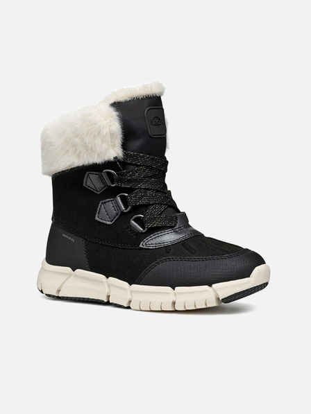Geox Botine negre pentru fete Geox Flexiper B AB