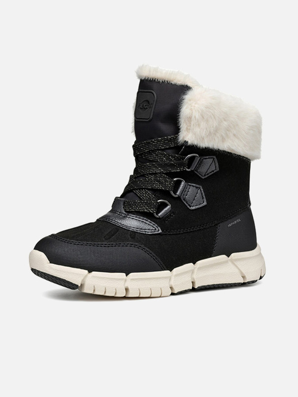 Geox Botine negre pentru fete Geox Flexiper B AB
