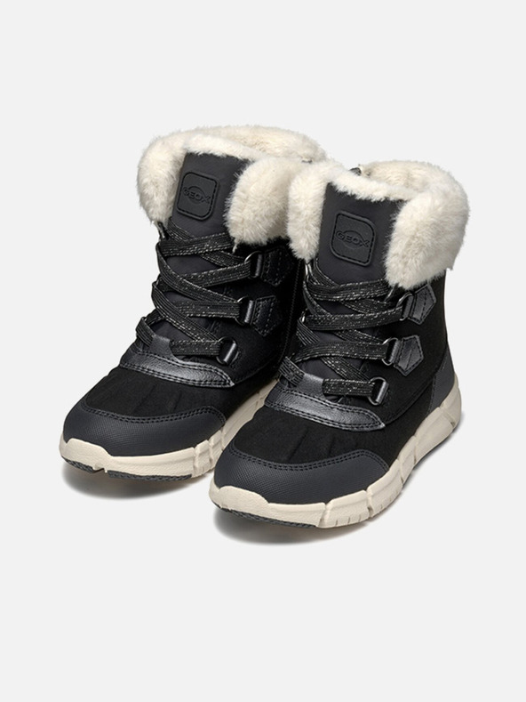 Geox Botine negre pentru fete Geox Flexiper B AB