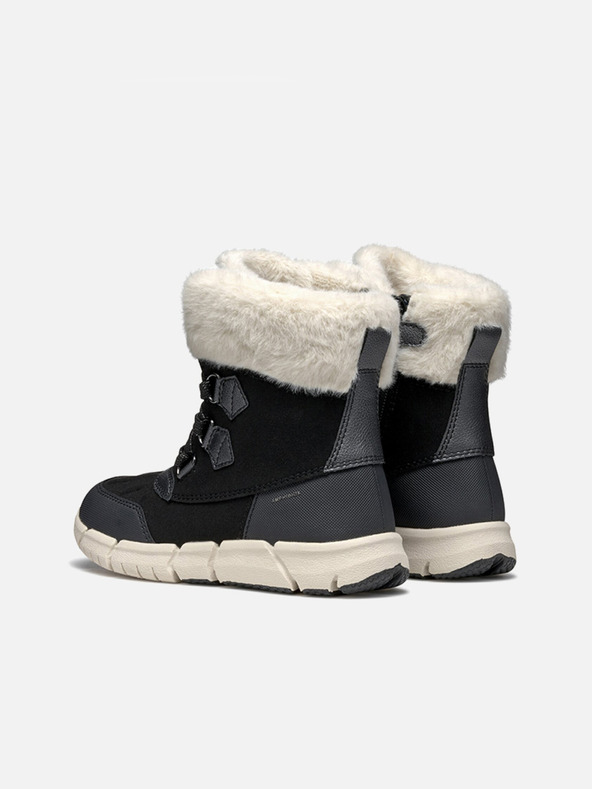 Geox Botine negre pentru fete Geox Flexiper B AB