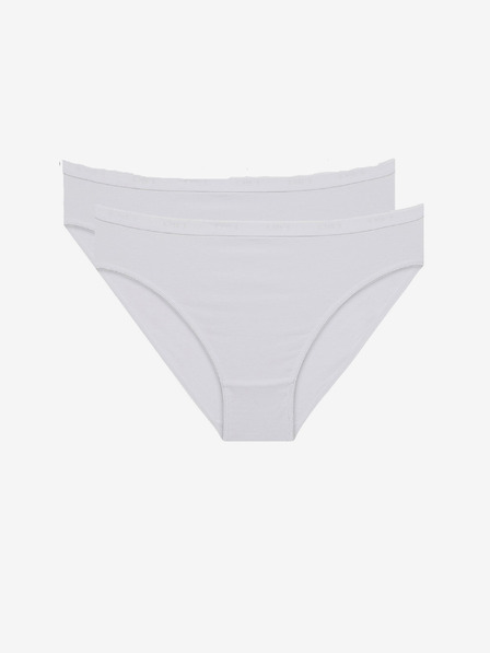 DIM Set de doi pantaloni de damă din Dim alb