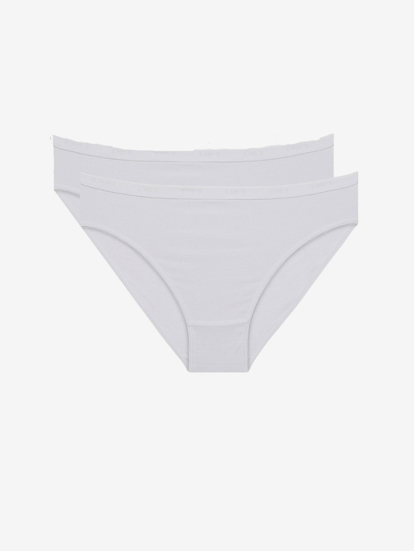 DIM Set de doi pantaloni de damă din Dim alb