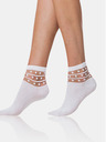 Bellinda Șosete albe de damă cu detalii decorative Bellinda TRENDY COTTON SOCKS