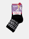 Bellinda Șosete negre de damă cu detalii decorative Bellinda TRENDY COTTON SOCKS