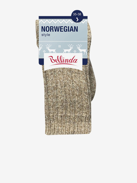 Bellinda Șosete de iarnă unisex bej Bellinda NORWEGIAN STYLE SOCKS