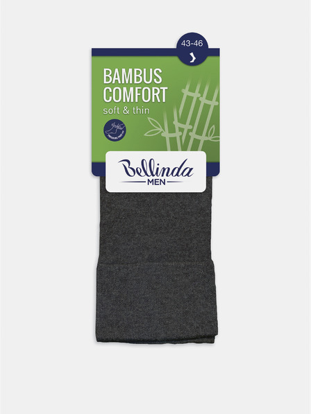 Bellinda Șosete de bărbați Bellinda BAMBUS COMFORT gri închis