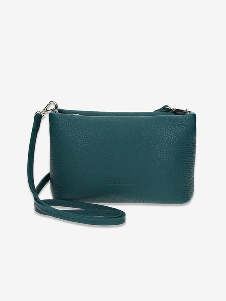 Elega Geantă de piele pentru femei Petrol Elega Fluffy Crossbody Handbag
