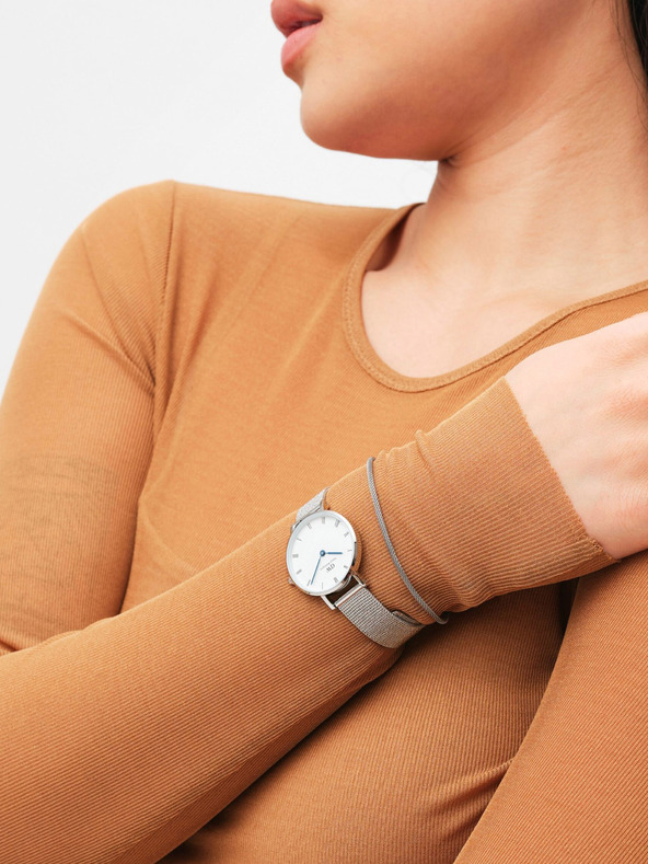 Daniel Wellington Ceas de damă Daniel Wellington Mesh Petite din argint Sterling