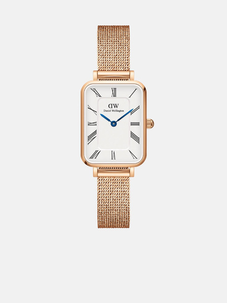 Daniel Wellington Ceas de damă roz și auriu Daniel Wellington mesh Quadro Melrose