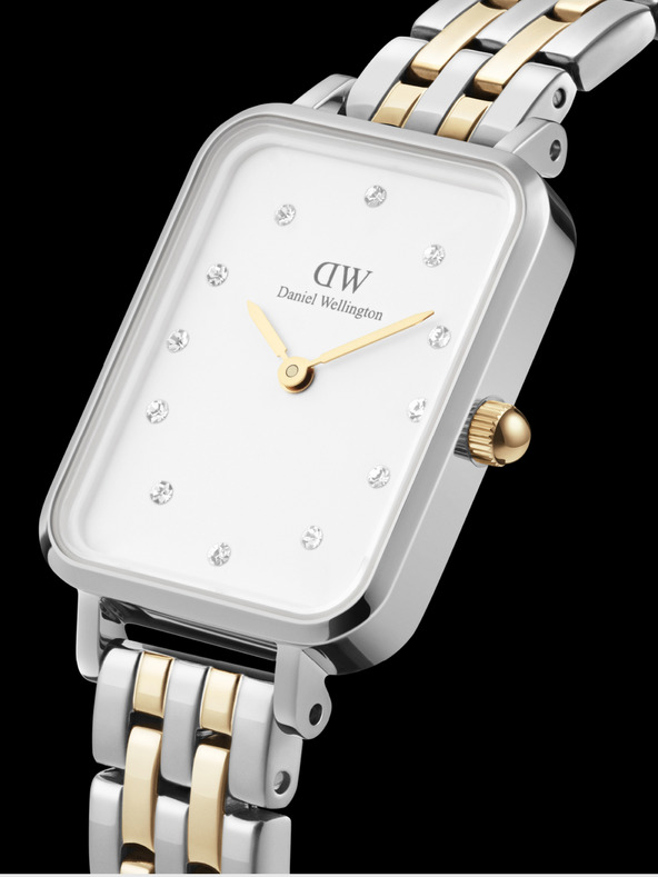 Daniel Wellington Ceas de damă Daniel Wellington Quadro Lumine din aur și argint
