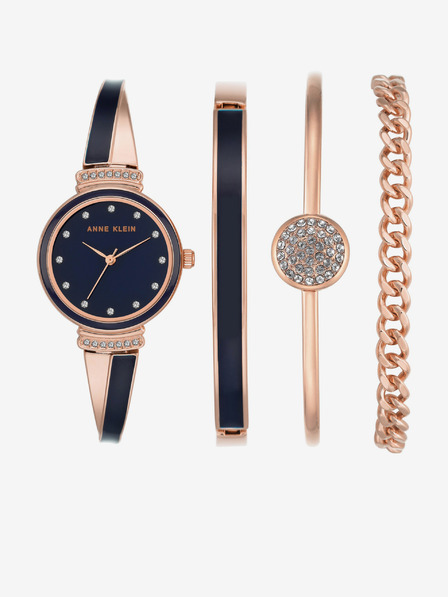 Anne Klein Set de ceas și brățară Anne Klein din aur roz