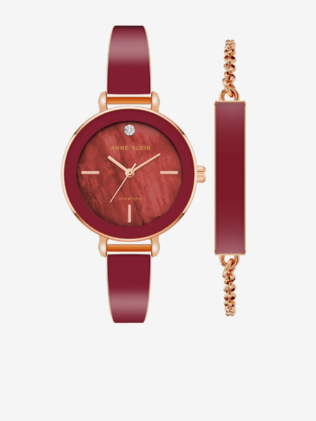 Anne Klein Set de ceas și brățară Anne Klein din aur roz
