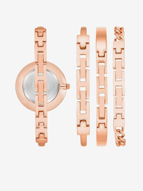 Anne Klein Set de ceas și brățară Anne Klein din aur roz