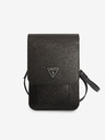 Guess Guess PU Saffiano Triangle Logo Phone Bag Negru