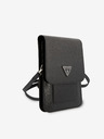 Guess Guess PU Saffiano Triangle Logo Phone Bag Negru