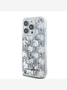 Karl Lagerfeld Liquid Glitter Monogram Gradient Back Cover pentru iPhone 14 Pro Max Alb Karl Lagerfeld