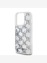 Karl Lagerfeld Liquid Glitter Monogram Gradient Back Cover pentru iPhone 14 Pro Max Alb Karl Lagerfeld