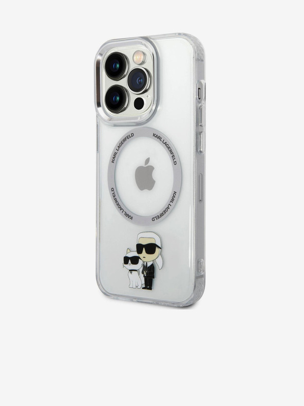 Karl Lagerfeld Karl Lagerfeld IML Karl și Choupette NFT MagSafe Back Cover pentru iPhone 15 Pro Max Transparent