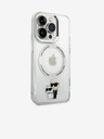 Karl Lagerfeld Karl Lagerfeld IML Karl și Choupette NFT MagSafe Back Cover pentru iPhone 15 Pro Max Transparent