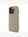 Karl Lagerfeld PU piele Monogramă Metal Logo Magsafe Back Cover pentru iPhone 15 Pro Max bej Karl Lagerfeld