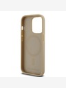 Karl Lagerfeld PU piele Monogramă Metal Logo Magsafe Back Cover pentru iPhone 15 Pro Max bej Karl Lagerfeld
