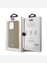 Karl Lagerfeld PU piele Monogramă Metal Logo Magsafe Back Cover pentru iPhone 15 Pro Max bej Karl Lagerfeld