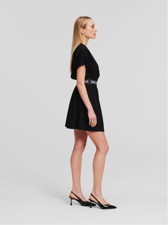 Karl Lagerfeld Rochie neagră pentru femei KARL LAGERFELD Logo