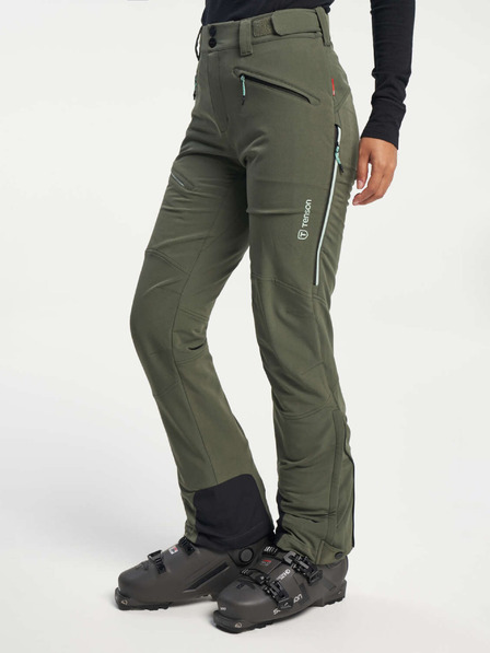 Tenson Pantaloni Softshell TENSON Touring pentru femei W kaki închis